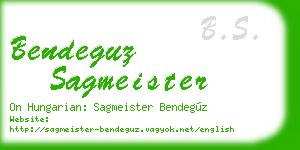 bendeguz sagmeister business card